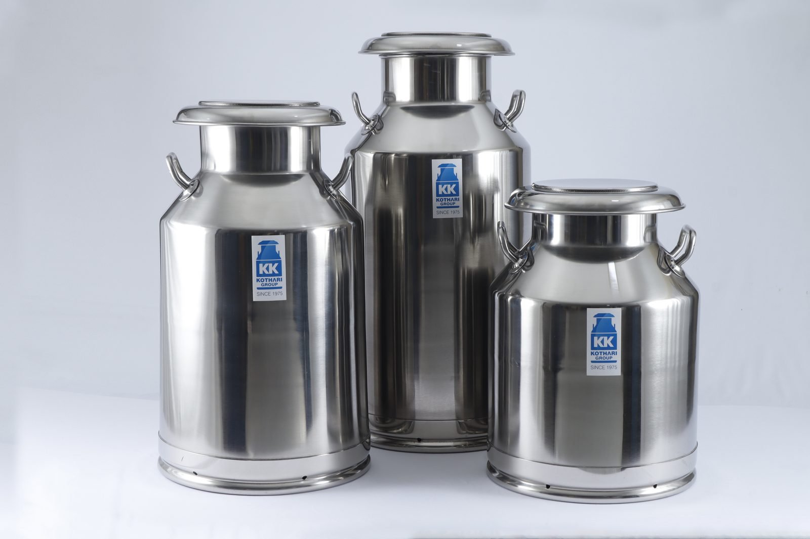 Stainless Steel Milk Cans — Size Range